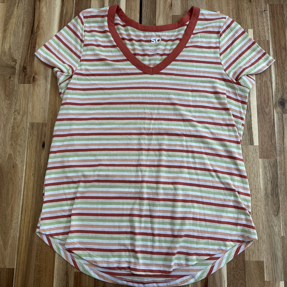 SO Multicolor Striped Tee